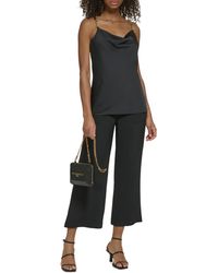 Karl Lagerfeld - Embellished Cowl Neck Tank Top - Lyst