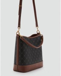Mango - Large Contrast Print Bucket Bag - Lyst