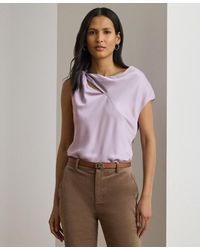 Ralph Lauren - Charmeuse Asymmetrical Blouse - Lyst