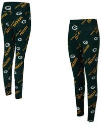 Concepts Sport - Bay Packers Mosaic Allover Print leggings - Lyst