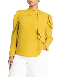Eloquii - Plus Size Drape Front Blouse - Lyst