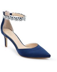 Badgley Mischka - Raleigh Rhinestone Ankle Strap Evening Pumps - Lyst