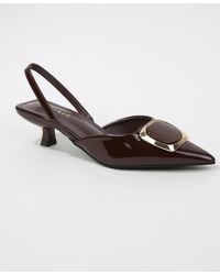 BERNESS - Geometric Ornament Slingback Heels - Lyst