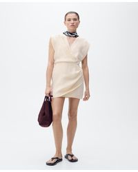 Mango - Lyocell Wrap Dress - Lyst