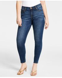 INC International Concepts Womens Size 12L Tikglo Wash Skinny Jeans Blue