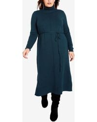 Avenue - Plus Size Hannah Sweater Midi Dress - Lyst