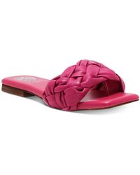 Vince Camuto Leather Antonni Braided Slide Sandals in White - Lyst