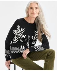 Style & Co. - Crewneck Whimsy Pullover Sweater - Lyst