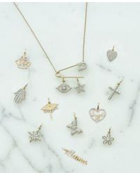 Wrapped in Love - Diamond Safety Pin Necklace Charm Collection In 10k Gold Created For Macys - Lyst