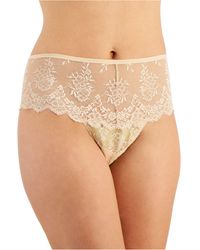 INC International Concepts High-waist Lace Thong, Created For Macy's - Natural