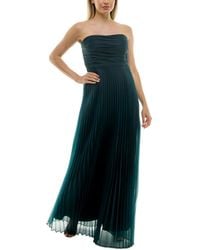 Taylor - Strapless Pleated Organza Gown - Lyst