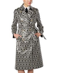 Karl Lagerfeld - Double-breasted Printed Trench Coat - Lyst