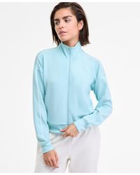 ID Ideology - Relaxed Butter Soft Funnel-neck Zip-front Sweater - Lyst