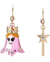 Betsey Johnson - Faux Stone Halloween Princess Wand Mismatch Earrings - Lyst