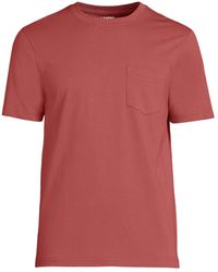 Lands' End - Short Sleeve Cotton Supima Tee With Pocket - Lyst
