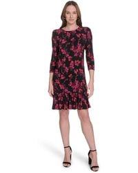 Tommy Hilfiger - 3/4-sleeve Jersey Shift Dress - Lyst