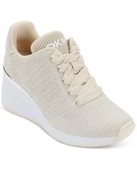 DKNY - Parks Lace-up Wedge Sneakers - Lyst