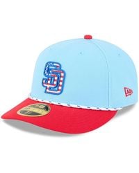 KTZ - Light Blue/red San Diego Padres 2025 Fourth Of July Low Profile 59fifty Fitted Hat - Lyst
