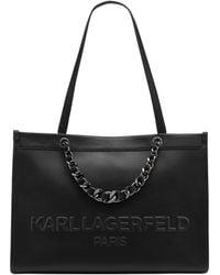 Karl Lagerfeld - Savoie Large Leather Tote Bag - Lyst