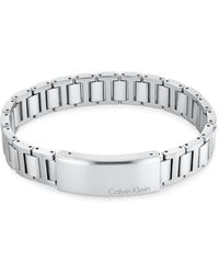 35000129 Calvin KleinCalvin Klein Bracelet en cuir pour Homme Collection WRAPPED & BRAIDED Noir Marque  