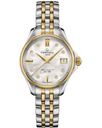Certina - Swiss Automatic Ds Action Diamond Accent Two-tone Stainless Steel Bracelet Watch 35mm - Lyst