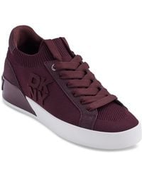 DKNY - Mallory Lace-Up Ribbed Knit Casual And Fashion Sneakers - Lyst
