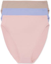 Natori - 3-pk. Bliss Bare Cotton High-cut Brief Underwear 772346mp - Lyst