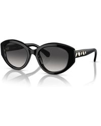 Swarovski - Geometric Crystals Gradient Sunglasses - Lyst