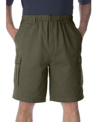 Boulder Creek - Big & Tall By Kingsize Renegade 9" Full Elastic Waist Cargo Shorts - Lyst