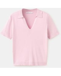 Mango - Fine-knit Polo Shirt - Lyst