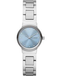 Skagen Freja Lille Two-hand Silver-tone Stainless Steel Bracelet Watch, 26mm - Blue