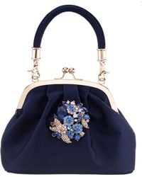 Nina - Vintage Style Crystal Ornament Frame Clutch - Lyst