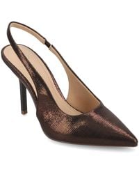 Journee Collection - Elenney Pointed Toe Slingback Pumps - Lyst