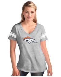 G-III 4Her by Carl Banks - Â Denver Broncos First Pick Distressed V-neck T-shirt - Lyst