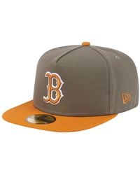 KTZ - Olive/orange Boston Red Sox Two-tone Color Pack A-frame 59fifty Fitted Hat - Lyst