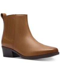 Clarks - Collection Danyelle Skip Block Heel Booties - Lyst