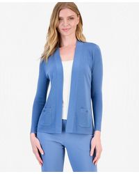 Anne Klein - Malibu Fine Rib Open-front Cardigan - Lyst
