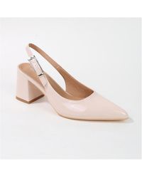 BERNESS - Cai Patent Block Heel Slingback - Lyst