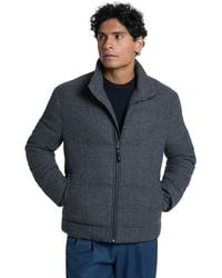 Ted Baker - Quilted Stand Collar Flannel Jacket - Lyst