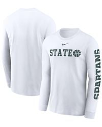 Nike - Michigan State Spartans Basketball Icon Two-hit Long Sleeve T-shirt - Lyst