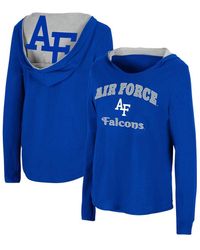 Colosseum Athletics Royal Air Force Falcons Catalina Hoodie Long Sleeve T-shirt - Blue