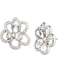 Givenchy - Pave & Crystal Flower Stud Earrings - Lyst