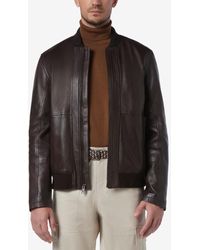 Marc New York - Macneil Smooth Leather Bomber Jacket - Lyst