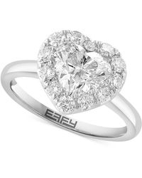 Effy - Effy Lab Grown Diamond Heart & Round Halo Ring (2-1/10 Ct. T.w. - Lyst