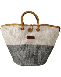 Sawa Sawa - Ash And Ivory Wisdom Handmade Sisal Straw Basket Tote Bag - Lyst