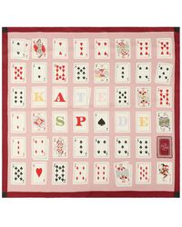 Kate Spade - Playing Cards Silk Square Scarf - Lyst