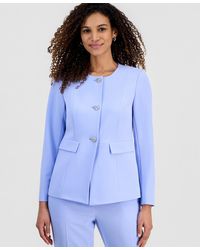 Kasper - Stretch Crepe Three-button Waist Seamed Jacket - Lyst