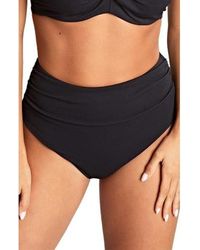 Panache - Spirit Ruched Scalloped High Waist Bikini Bottom - Lyst