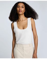 Kenneth Cole - Satin Scoop Neck Sleeveless Top - Lyst