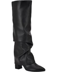 Guess - Geima Tall Wide Calf Slouchy Foldover Block Heel Boots - Lyst